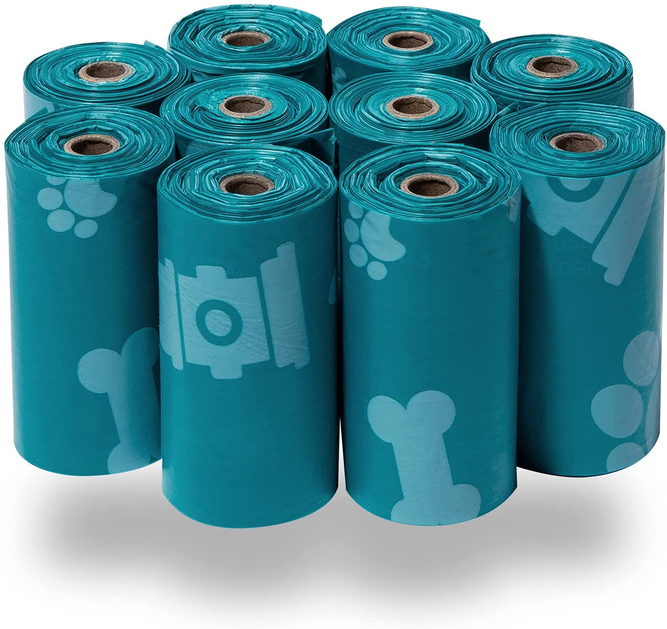 Dog Poop Bags (360 Bags) for Waste Refuse Cleanup, Doggy Roll Replacements for Outdoor Puppy Walking and Travel, Leak Proof and Tear Resistant, Thick Plastic - Turquoise