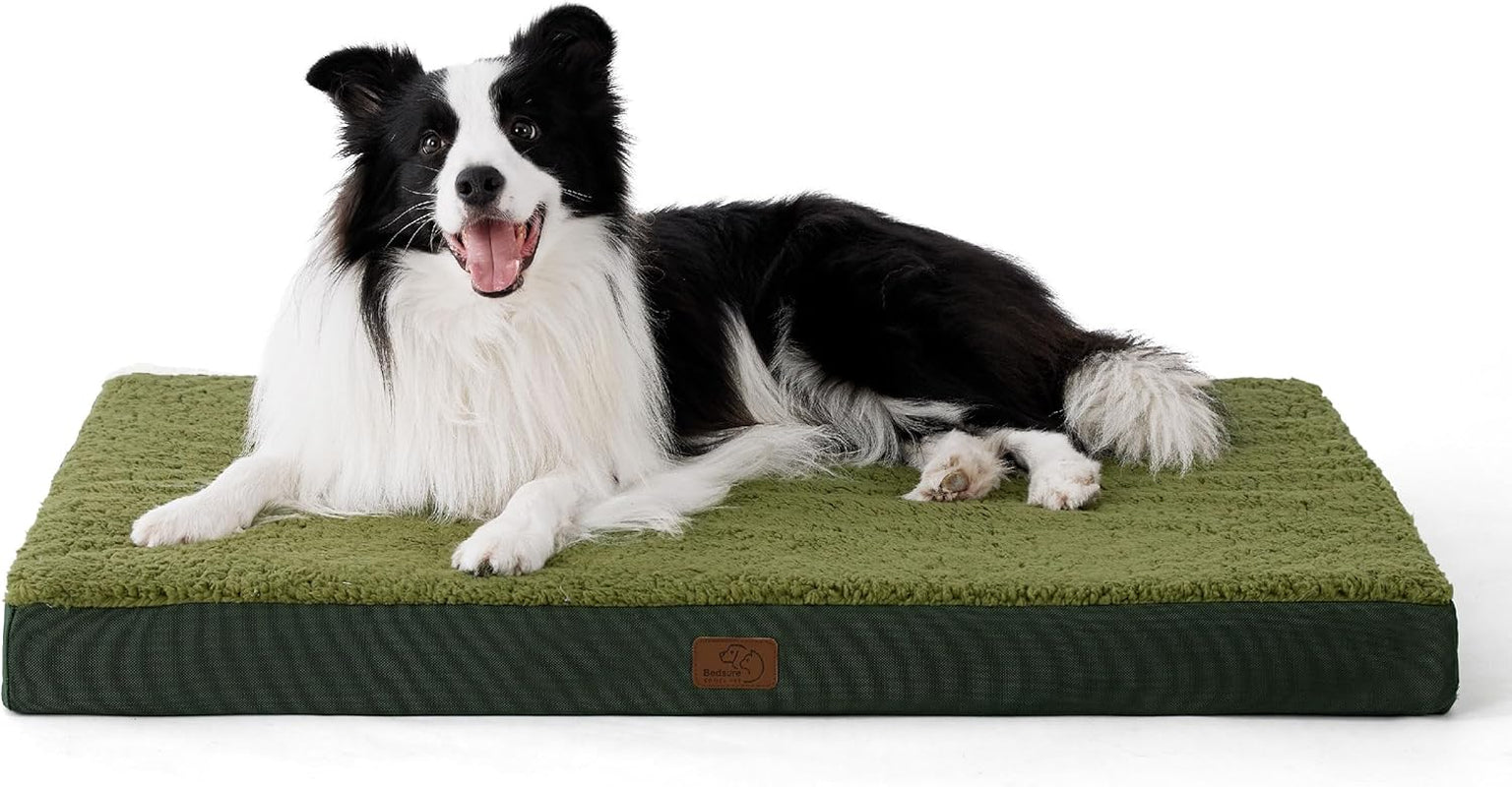 XL Dog Bed Large Sized Dog -Orthopedic Waterproof Extra Large Pet Beds with Removable Washable Cover, Egg Crate Foam Mat, Suitable for Pet up to 100 Lbs