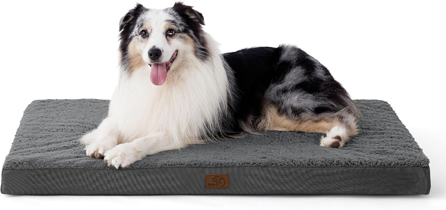 XL Dog Bed Large Sized Dog -Orthopedic Waterproof Extra Large Pet Beds with Removable Washable Cover, Egg Crate Foam Mat, Suitable for Pet up to 100 Lbs