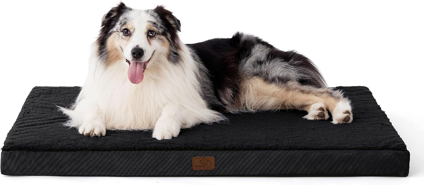 XL Dog Bed Large Sized Dog -Orthopedic Waterproof Extra Large Pet Beds with Removable Washable Cover, Egg Crate Foam Mat, Suitable for Pet up to 100 Lbs
