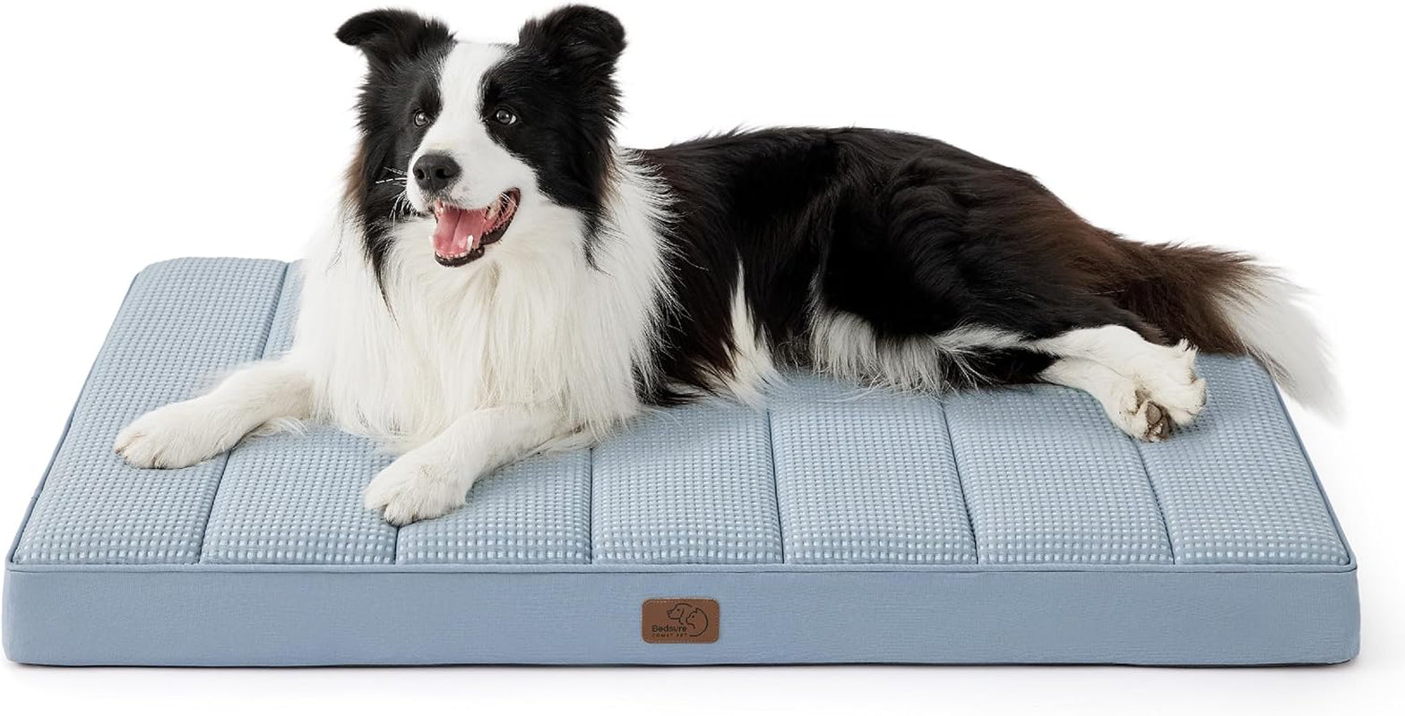 XL Dog Bed Large Sized Dog -Orthopedic Waterproof Extra Large Pet Beds with Removable Washable Cover, Egg Crate Foam Mat, Suitable for Pet up to 100 Lbs
