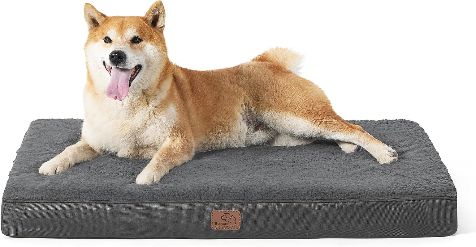 XL Dog Bed Large Sized Dog -Orthopedic Waterproof Extra Large Pet Beds with Removable Washable Cover, Egg Crate Foam Mat, Suitable for Pet up to 100 Lbs
