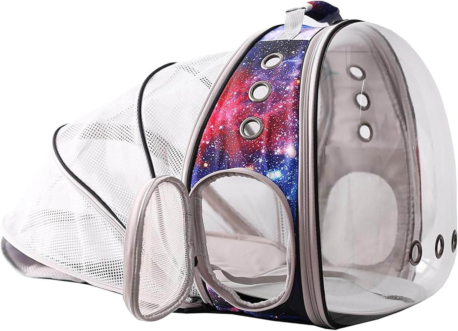 Back Expandable Cat Backpack Carrier, Fit up to 12 Lbs, Space Capsule Bubble Window Pet Carrier Backpack for Cat and Small Puppy