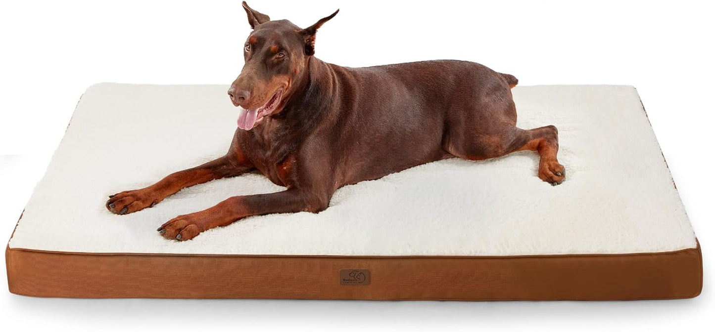 XL Dog Bed Large Sized Dog -Orthopedic Waterproof Extra Large Pet Beds with Removable Washable Cover, Egg Crate Foam Mat, Suitable for Pet up to 100 Lbs