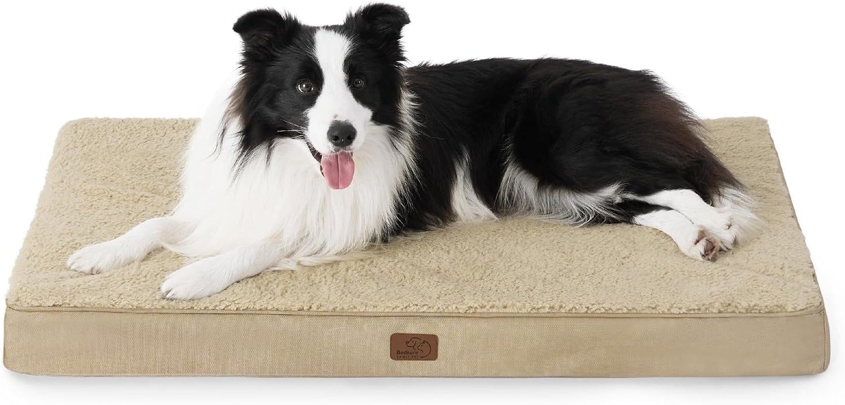 XL Dog Bed Large Sized Dog -Orthopedic Waterproof Extra Large Pet Beds with Removable Washable Cover, Egg Crate Foam Mat, Suitable for Pet up to 100 Lbs