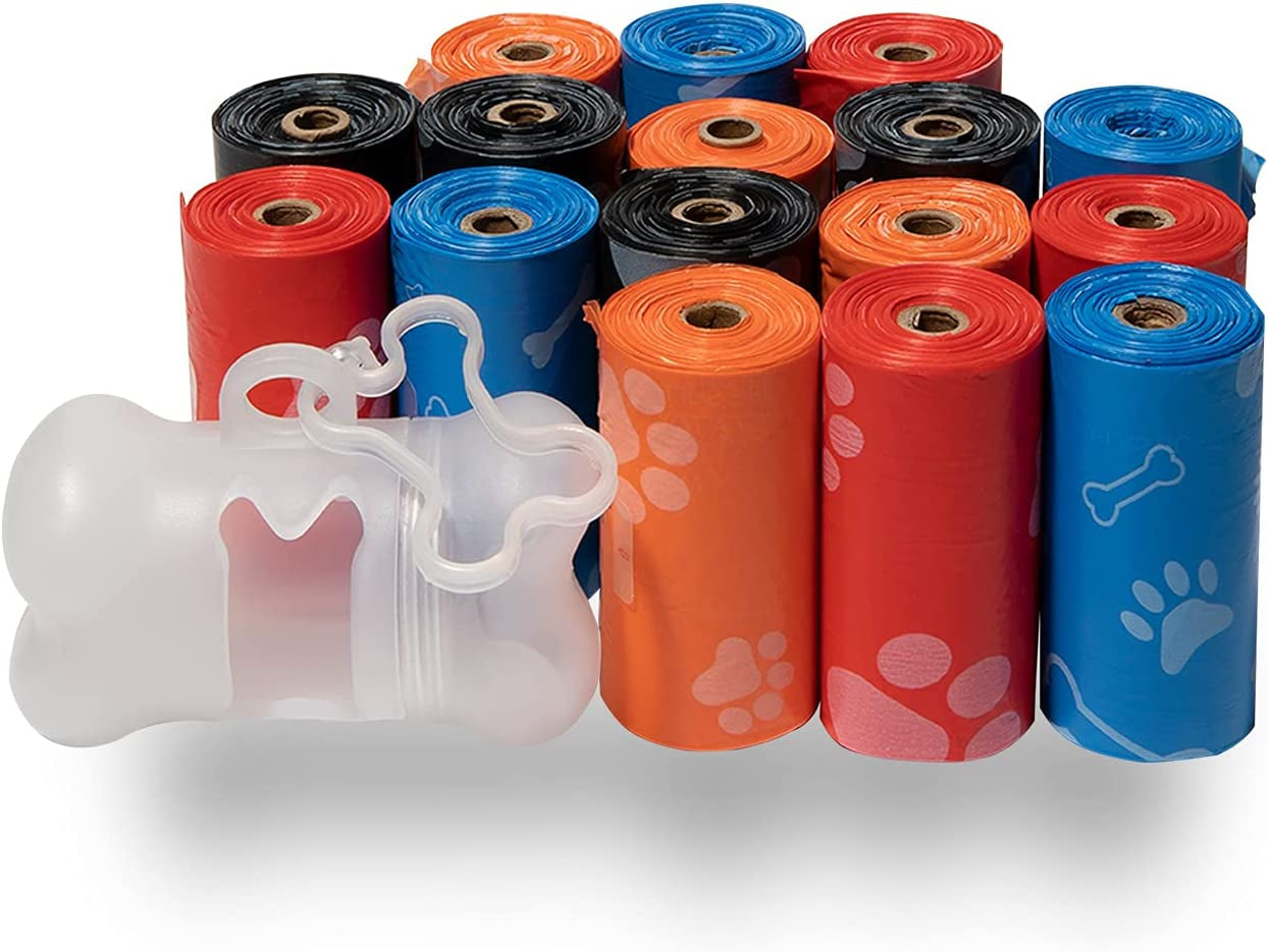 Dog Poop Bags (360 Bags) for Waste Refuse Cleanup, Doggy Roll Replacements for Outdoor Puppy Walking and Travel, Leak Proof and Tear Resistant, Thick Plastic - Turquoise