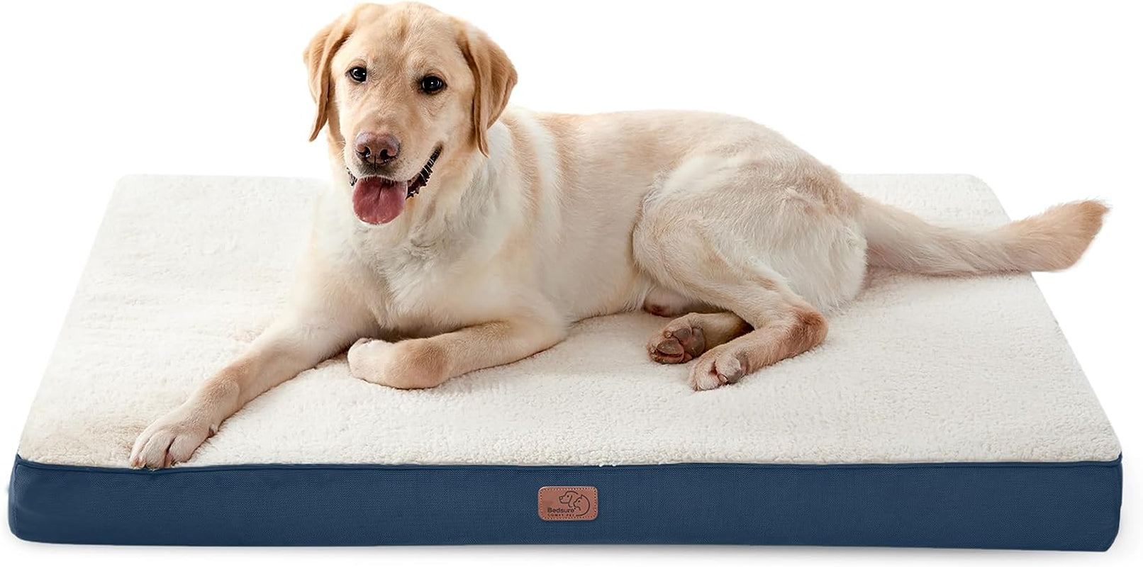 XL Dog Bed Large Sized Dog -Orthopedic Waterproof Extra Large Pet Beds with Removable Washable Cover, Egg Crate Foam Mat, Suitable for Pet up to 100 Lbs