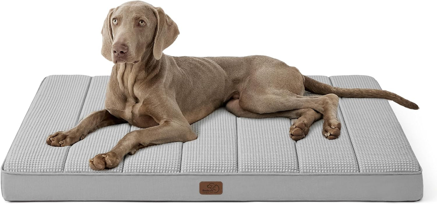 XL Dog Bed Large Sized Dog -Orthopedic Waterproof Extra Large Pet Beds with Removable Washable Cover, Egg Crate Foam Mat, Suitable for Pet up to 100 Lbs