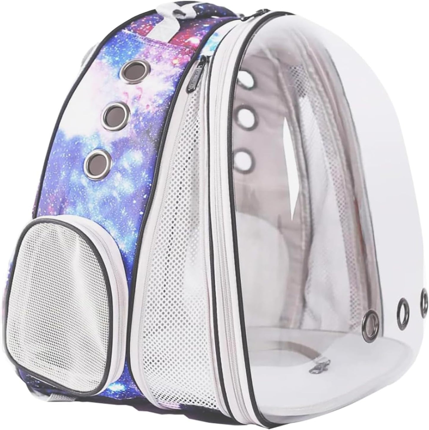 Back Expandable Cat Backpack Carrier, Fit up to 12 Lbs, Space Capsule Bubble Window Pet Carrier Backpack for Cat and Small Puppy
