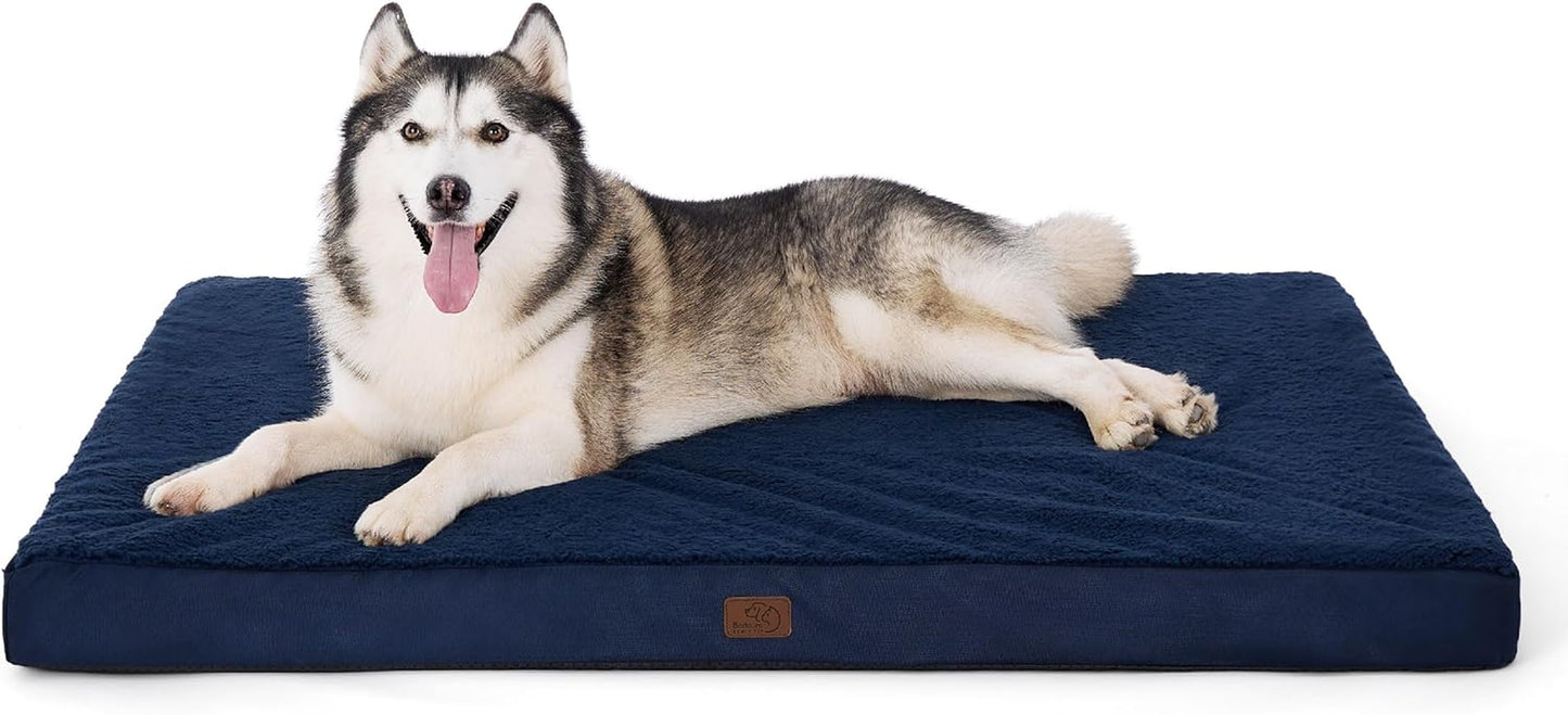 XL Dog Bed Large Sized Dog -Orthopedic Waterproof Extra Large Pet Beds with Removable Washable Cover, Egg Crate Foam Mat, Suitable for Pet up to 100 Lbs