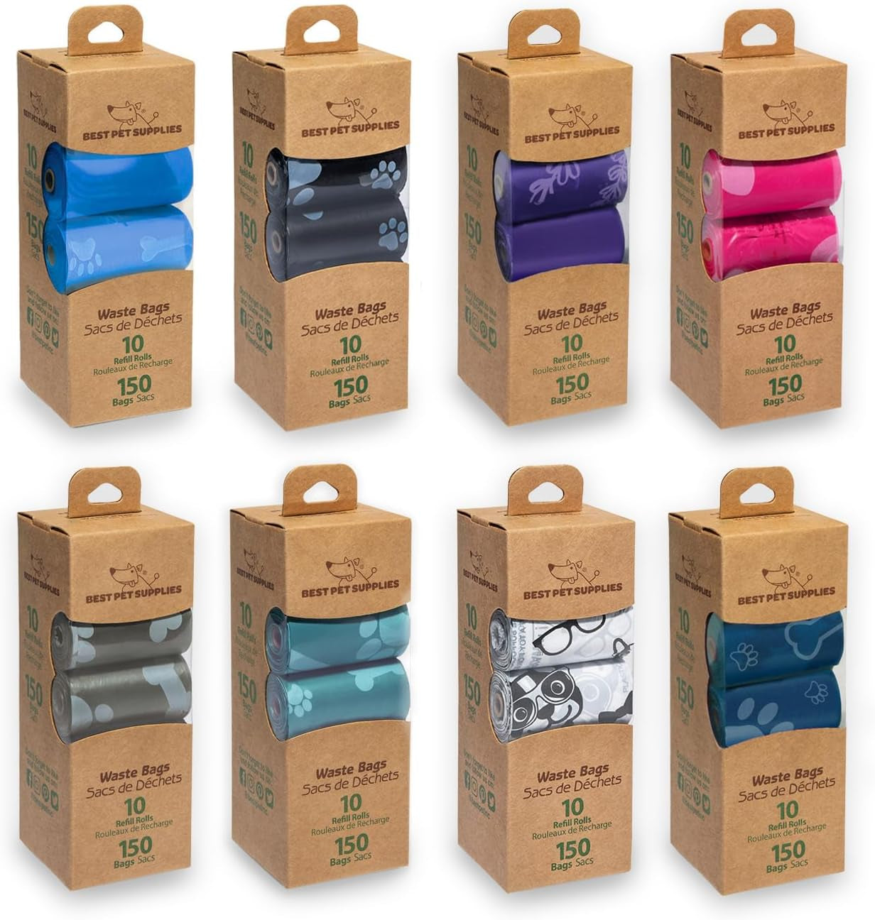 Dog Poop Bags (360 Bags) for Waste Refuse Cleanup, Doggy Roll Replacements for Outdoor Puppy Walking and Travel, Leak Proof and Tear Resistant, Thick Plastic - Turquoise