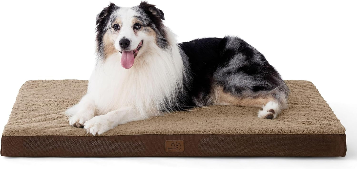 XL Dog Bed Large Sized Dog -Orthopedic Waterproof Extra Large Pet Beds with Removable Washable Cover, Egg Crate Foam Mat, Suitable for Pet up to 100 Lbs