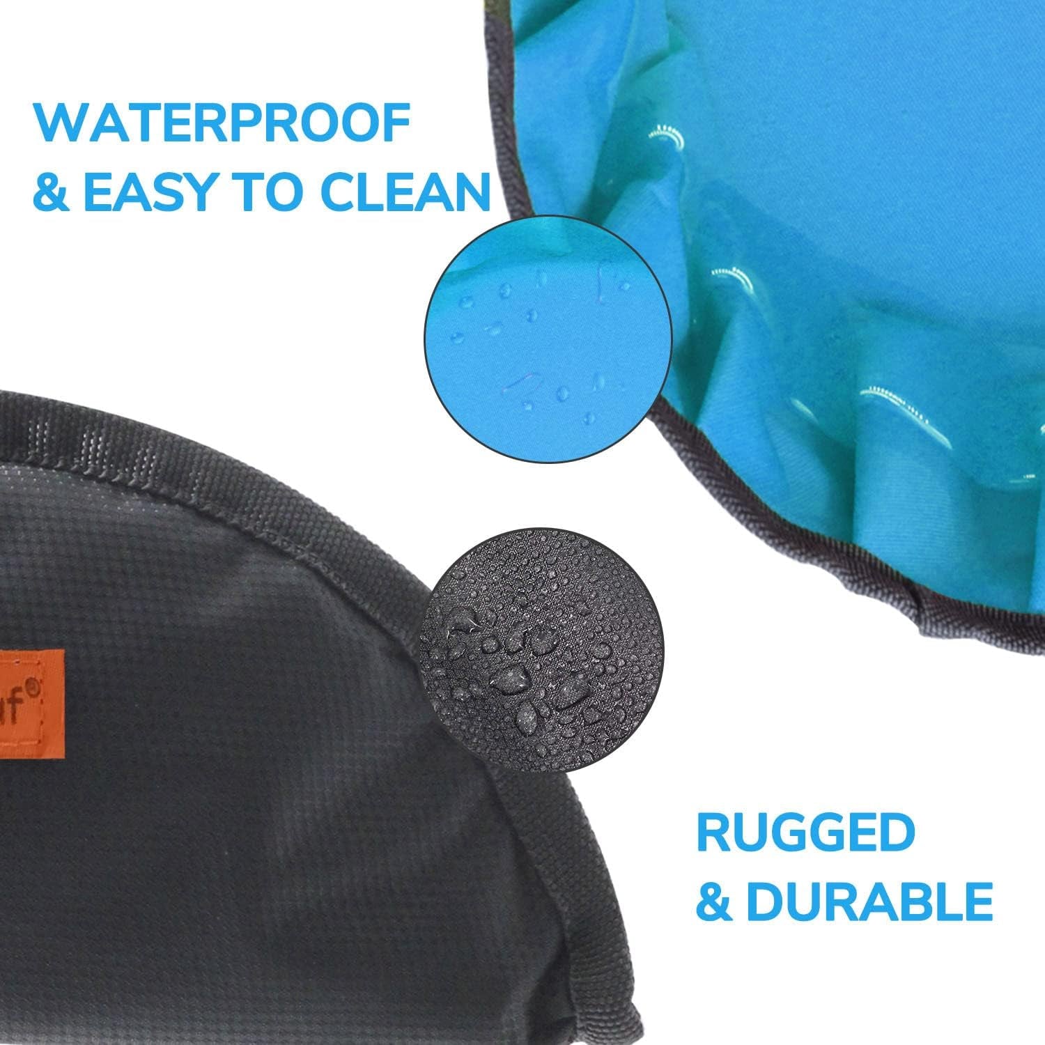 Collapsible Dog Travel Bowl, 2 Packs Large 68Oz/80Oz Lightweight Foldable Bowl, Water and Food Bowls for Pets Dogs Cats with Zipper (8+10 Cups)
