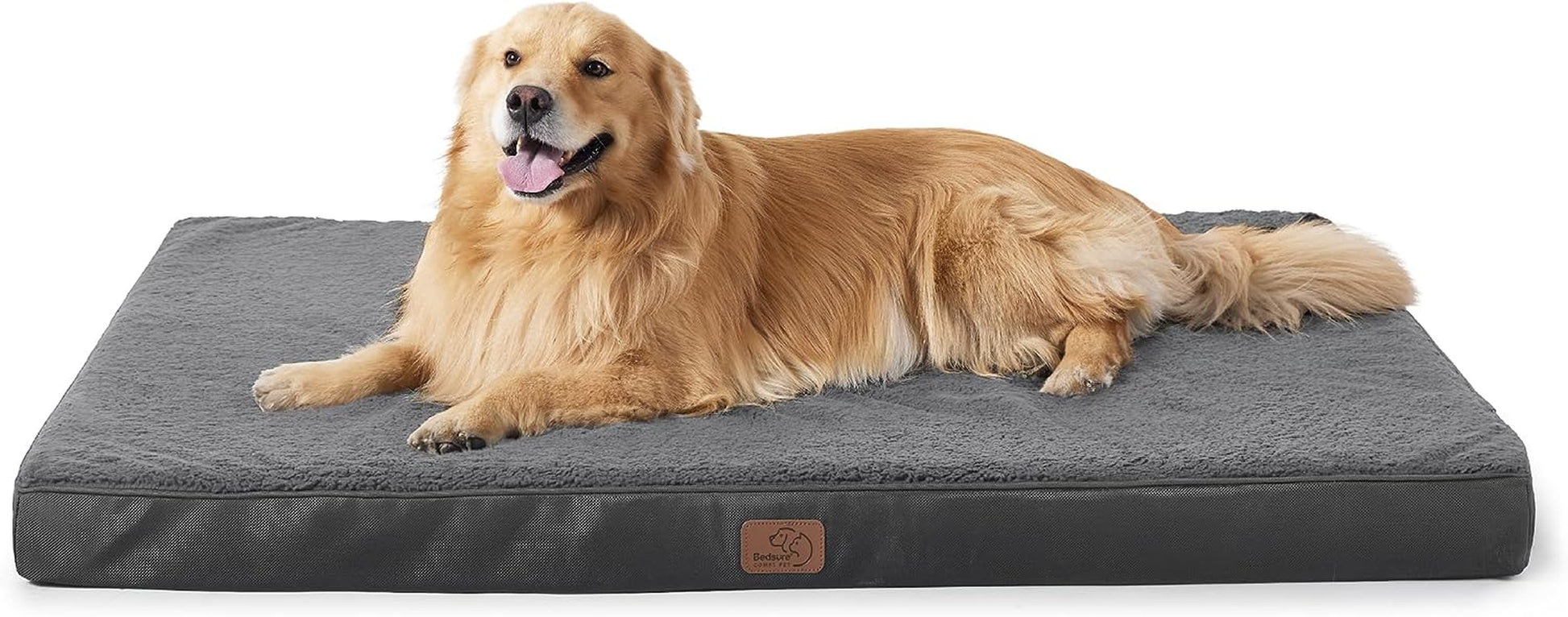 XL Dog Bed Large Sized Dog -Orthopedic Waterproof Extra Large Pet Beds with Removable Washable Cover, Egg Crate Foam Mat, Suitable for Pet up to 100 Lbs