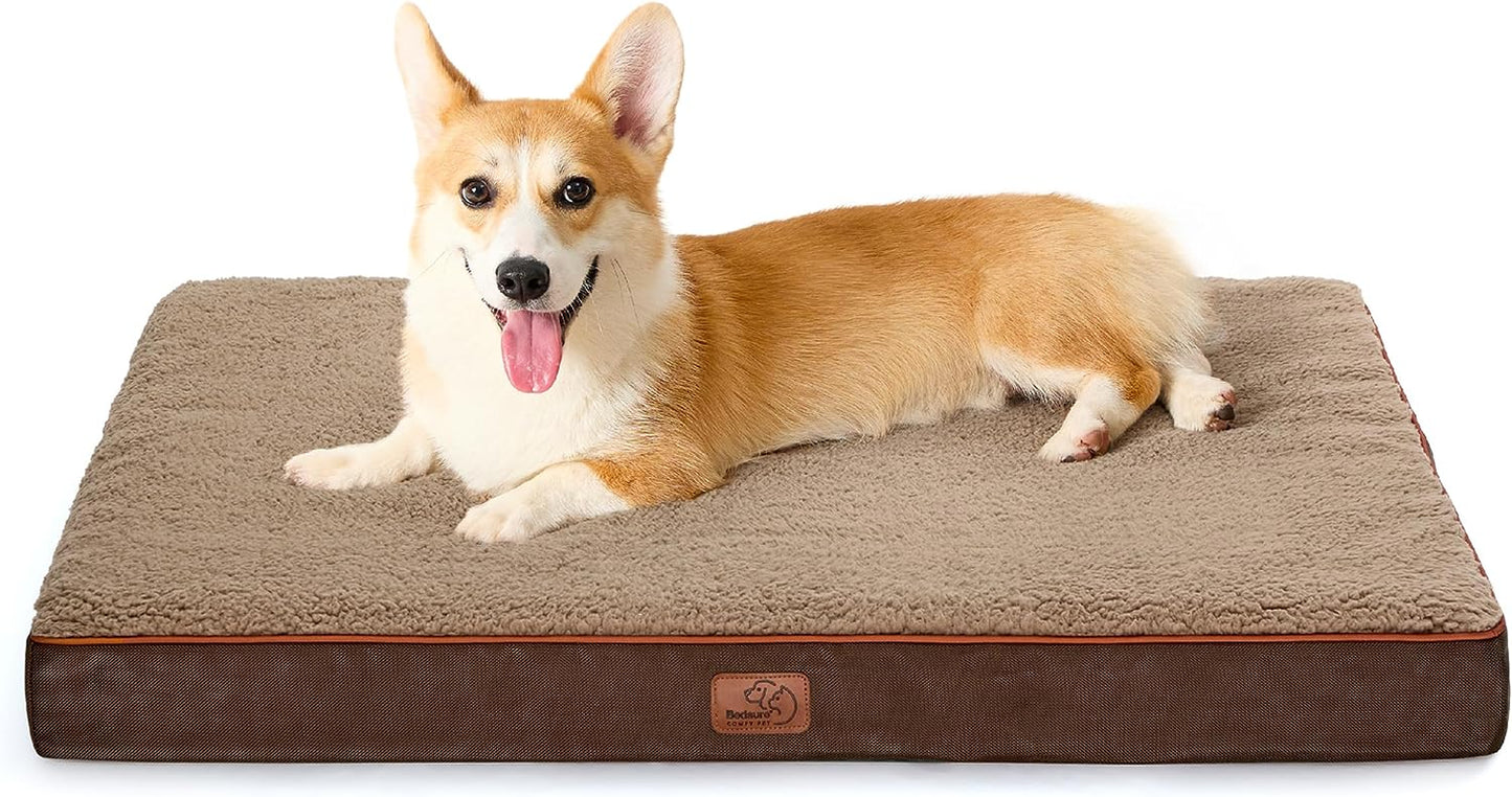 XL Dog Bed Large Sized Dog -Orthopedic Waterproof Extra Large Pet Beds with Removable Washable Cover, Egg Crate Foam Mat, Suitable for Pet up to 100 Lbs