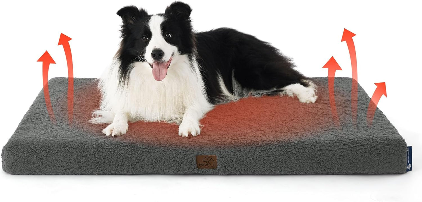 XL Dog Bed Large Sized Dog -Orthopedic Waterproof Extra Large Pet Beds with Removable Washable Cover, Egg Crate Foam Mat, Suitable for Pet up to 100 Lbs