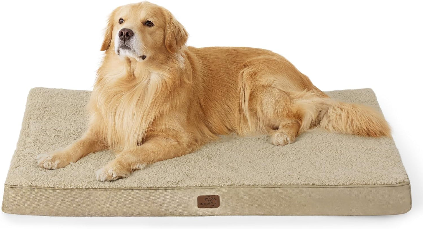 XL Dog Bed Large Sized Dog -Orthopedic Waterproof Extra Large Pet Beds with Removable Washable Cover, Egg Crate Foam Mat, Suitable for Pet up to 100 Lbs