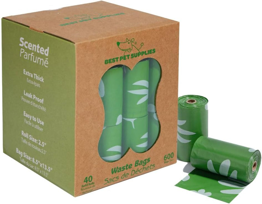 Dog Poop Bags (360 Bags) for Waste Refuse Cleanup, Doggy Roll Replacements for Outdoor Puppy Walking and Travel, Leak Proof and Tear Resistant, Thick Plastic - Turquoise