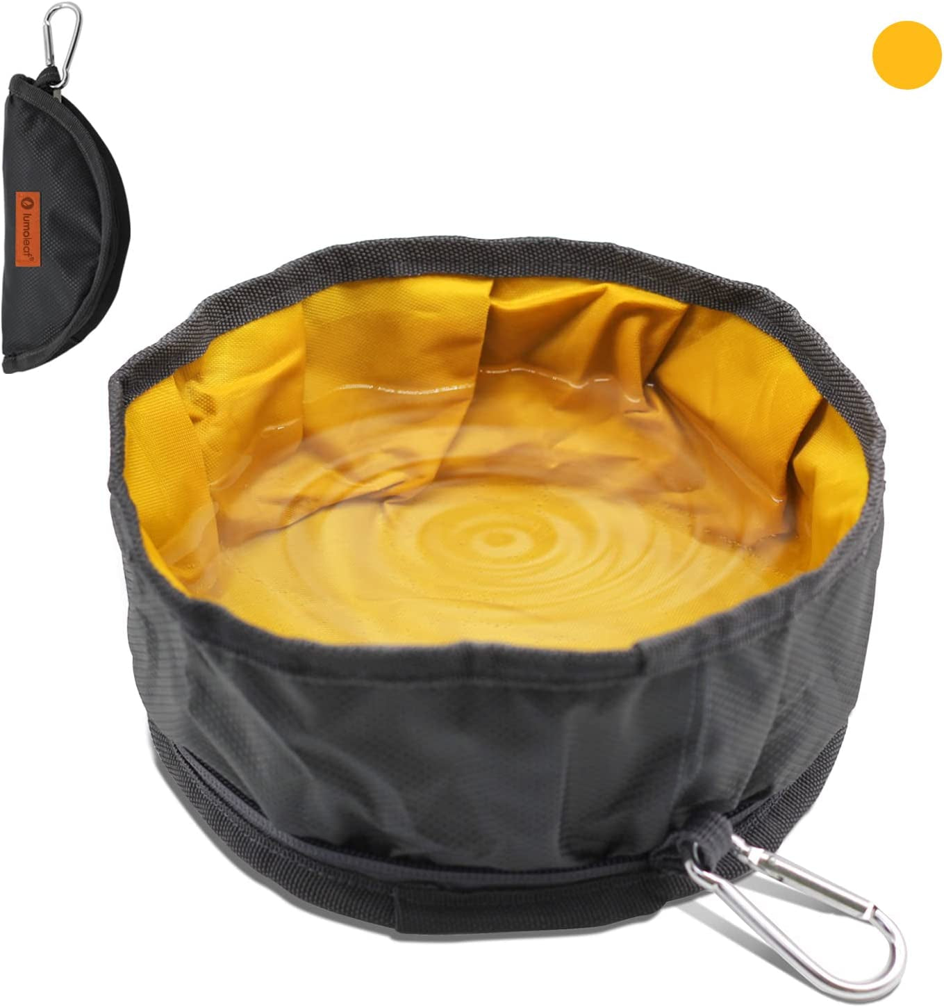 Collapsible Dog Travel Bowl, 2 Packs Large 68Oz/80Oz Lightweight Foldable Bowl, Water and Food Bowls for Pets Dogs Cats with Zipper (8+10 Cups)