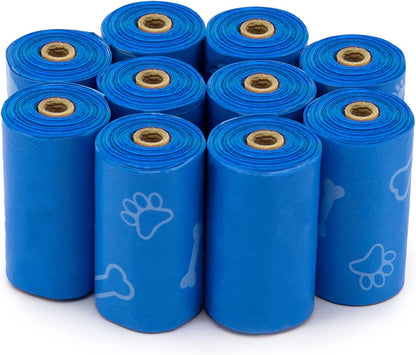 Dog Poop Bags (360 Bags) for Waste Refuse Cleanup, Doggy Roll Replacements for Outdoor Puppy Walking and Travel, Leak Proof and Tear Resistant, Thick Plastic - Turquoise