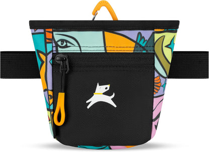 Goodie Treat Bag, Dog Treat Pouch, Waist Belt Clip for Hands-Free Training, Magnetic Closure, Dog Training and Behavior Aids, Three Ways to Wear (Raven S'25)