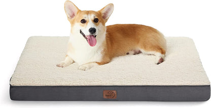 XL Dog Bed Large Sized Dog -Orthopedic Waterproof Extra Large Pet Beds with Removable Washable Cover, Egg Crate Foam Mat, Suitable for Pet up to 100 Lbs