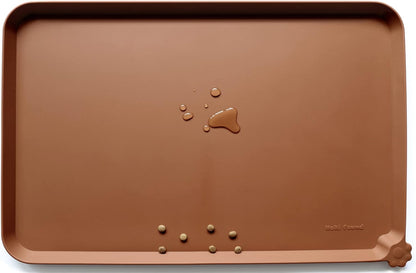 -Waterproof Pet Feeding Mats with High Lips - Multiple Size and Colors for Dogs, Cats & Others-G