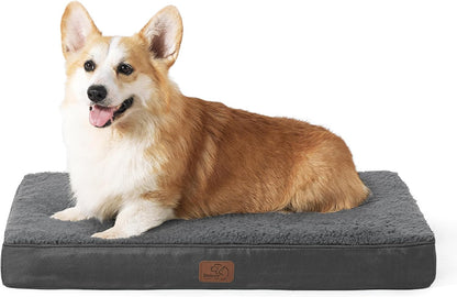 XL Dog Bed Large Sized Dog -Orthopedic Waterproof Extra Large Pet Beds with Removable Washable Cover, Egg Crate Foam Mat, Suitable for Pet up to 100 Lbs