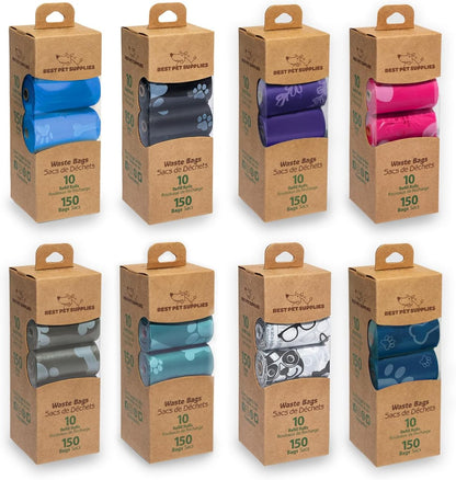 Dog Poop Bags (360 Bags) for Waste Refuse Cleanup, Doggy Roll Replacements for Outdoor Puppy Walking and Travel, Leak Proof and Tear Resistant, Thick Plastic - Turquoise