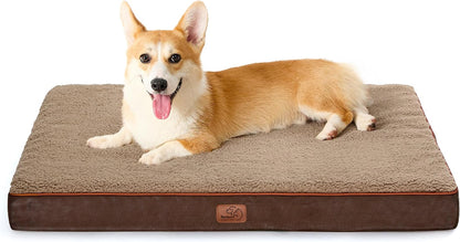 XL Dog Bed Large Sized Dog -Orthopedic Waterproof Extra Large Pet Beds with Removable Washable Cover, Egg Crate Foam Mat, Suitable for Pet up to 100 Lbs