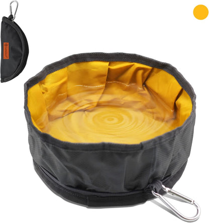 Collapsible Dog Travel Bowl, 2 Packs Large 68Oz/80Oz Lightweight Foldable Bowl, Water and Food Bowls for Pets Dogs Cats with Zipper (8+10 Cups)